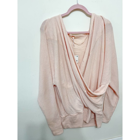 Free People Cozy With You Pullover in Champagne Toast Size Medium - Picture 4 of 5